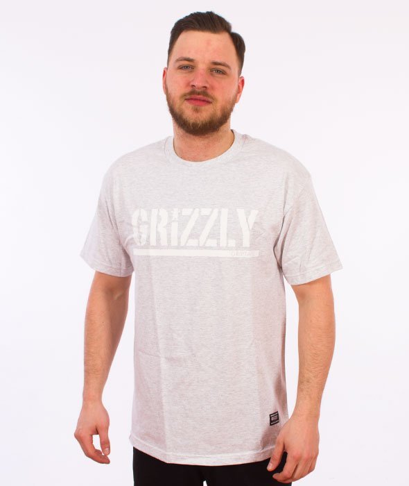 Grizzly-OG Stamp Logo Basic T-Shirt Grey