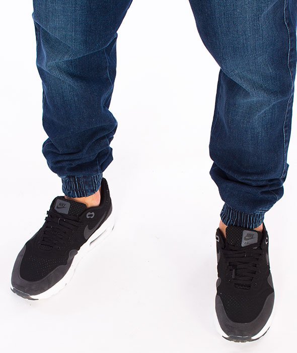 Diamante-Classic Jogger Jeans RM Spodnie Dark Blue Wyprane