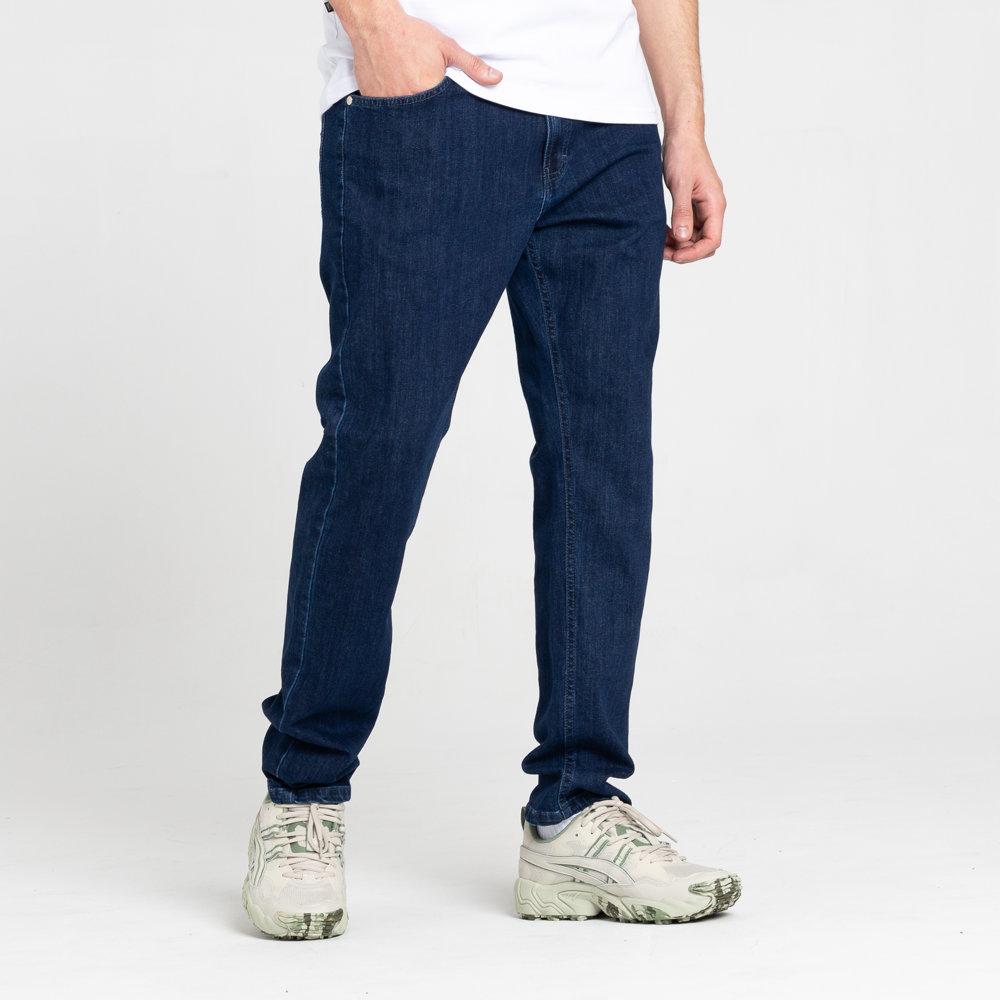 SmokeStory- SSG Haft Classic Slim Jeans Spodnie Medium Blue