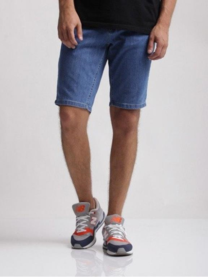 El Polako CLASSIC FRONT Szorty jeans jasne spranie